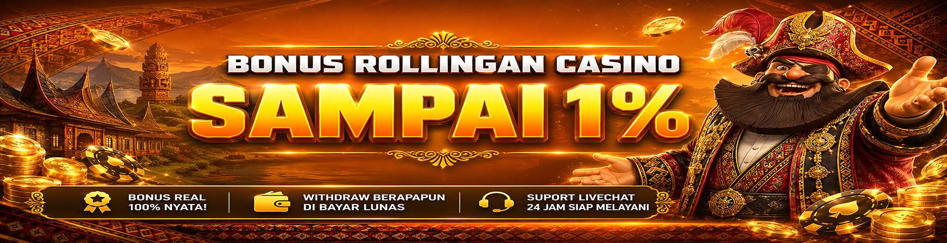 Bonus Rollingan Casino 1%